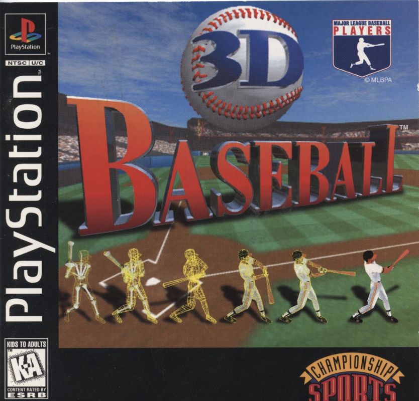 3D Baseball box art for Playstation